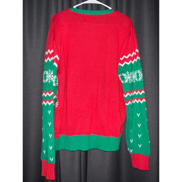 Ugly Christmas Sweater Xmas Size Large Spencer’s The Office Dwight - Picture 3 of 3